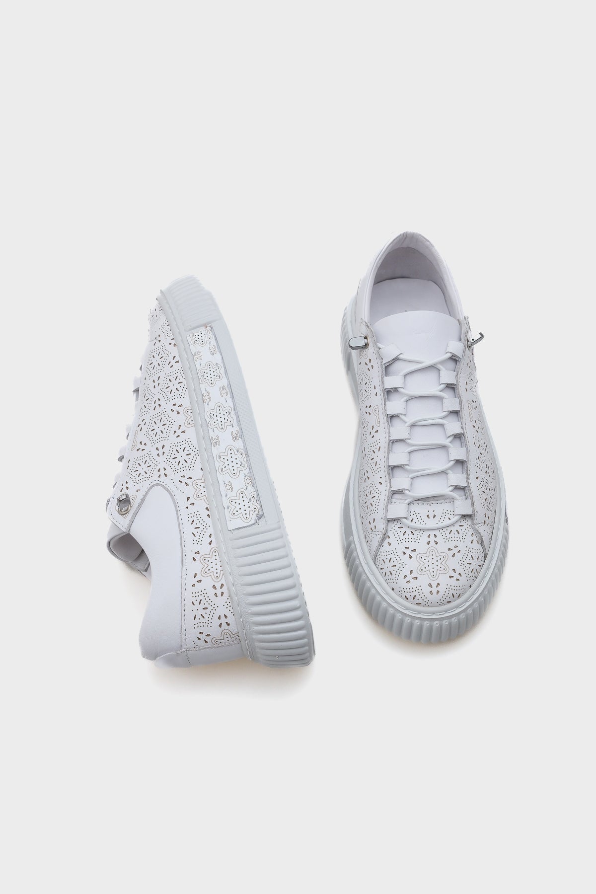 Haily Lazerli Hakiki Deri Kadın Sneaker