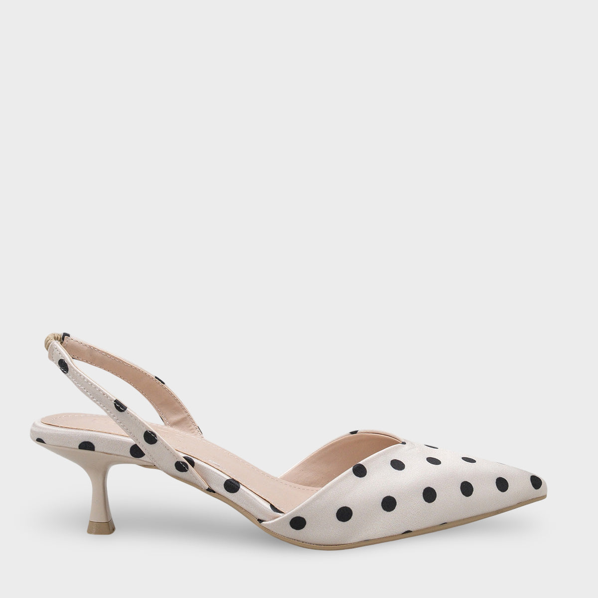 Esmerelda Sivri Burunlu Arkası Bantlı Orta Topuklu Kadın Ayakkabı