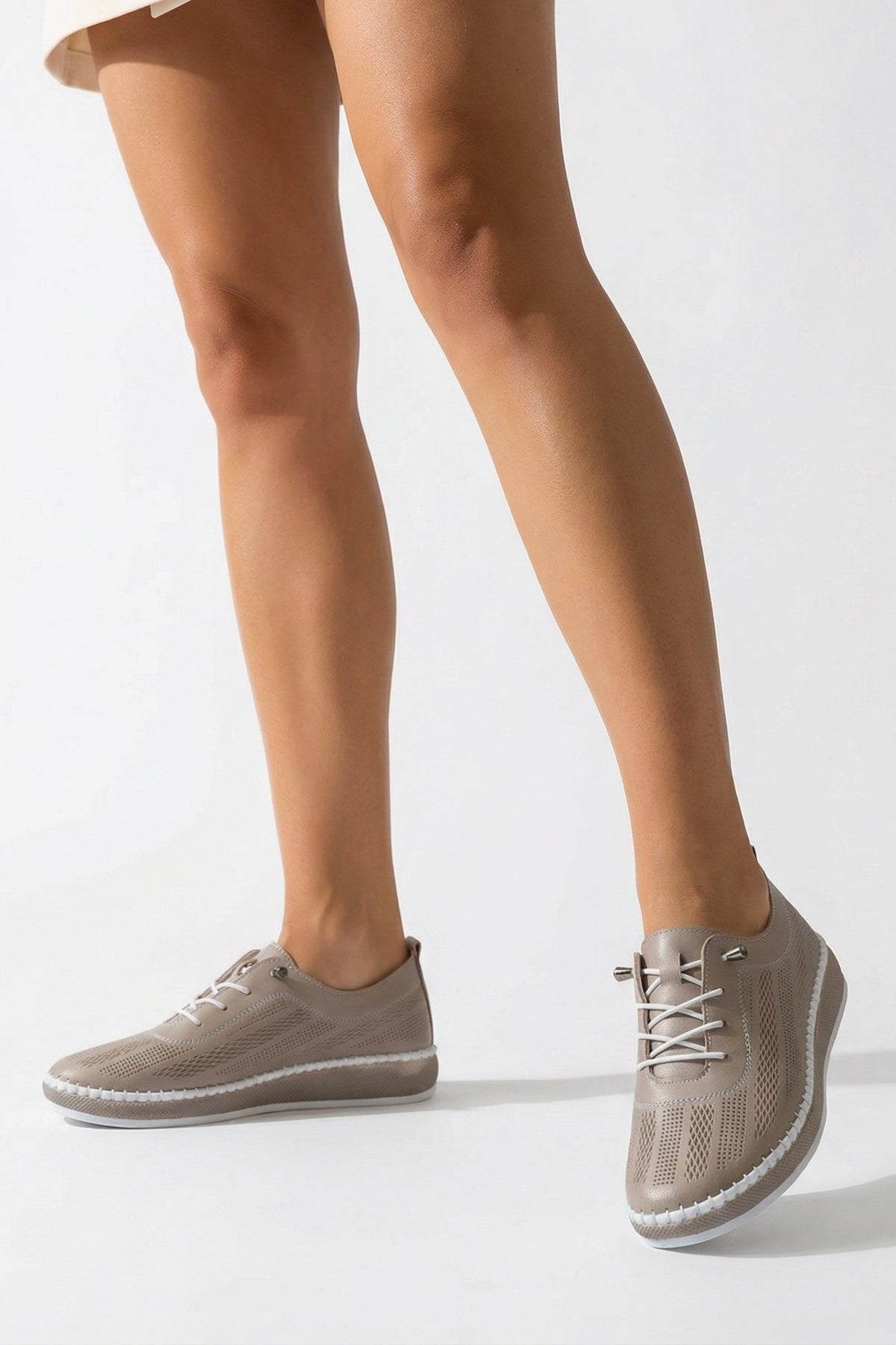 Torrie Hakiki Deri Soft Konfor Tabanlı Kadın Sneaker