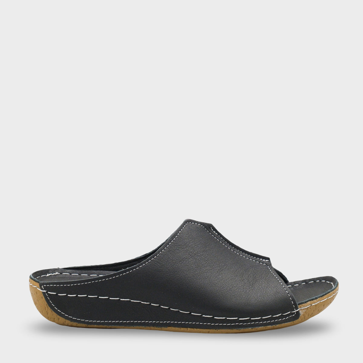 Marielle Hakiki Deri Soft Konfor Kadın Terlik