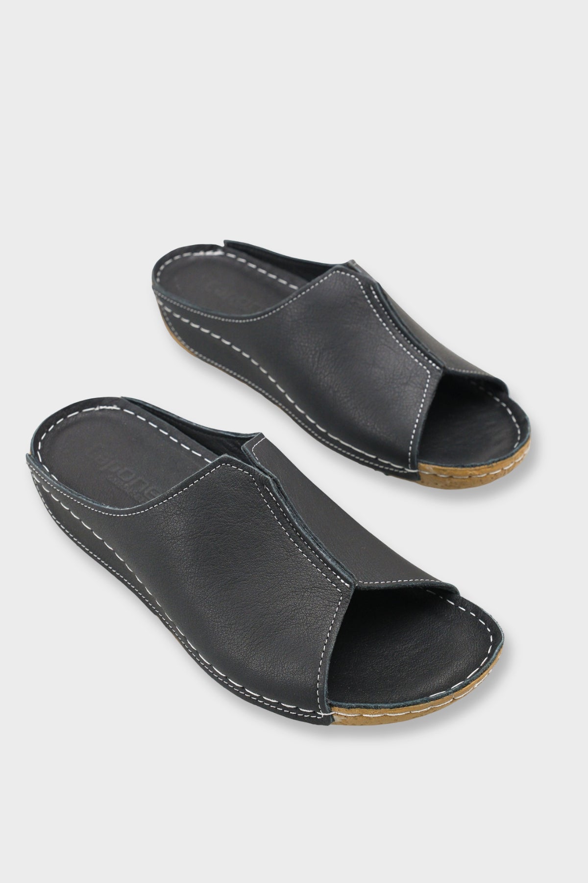 Marielle Hakiki Deri Soft Konfor Kadın Terlik