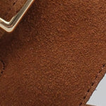 Cheri Hakiki Süet Gladyatör Dolgu Topuk Kadın Terlik