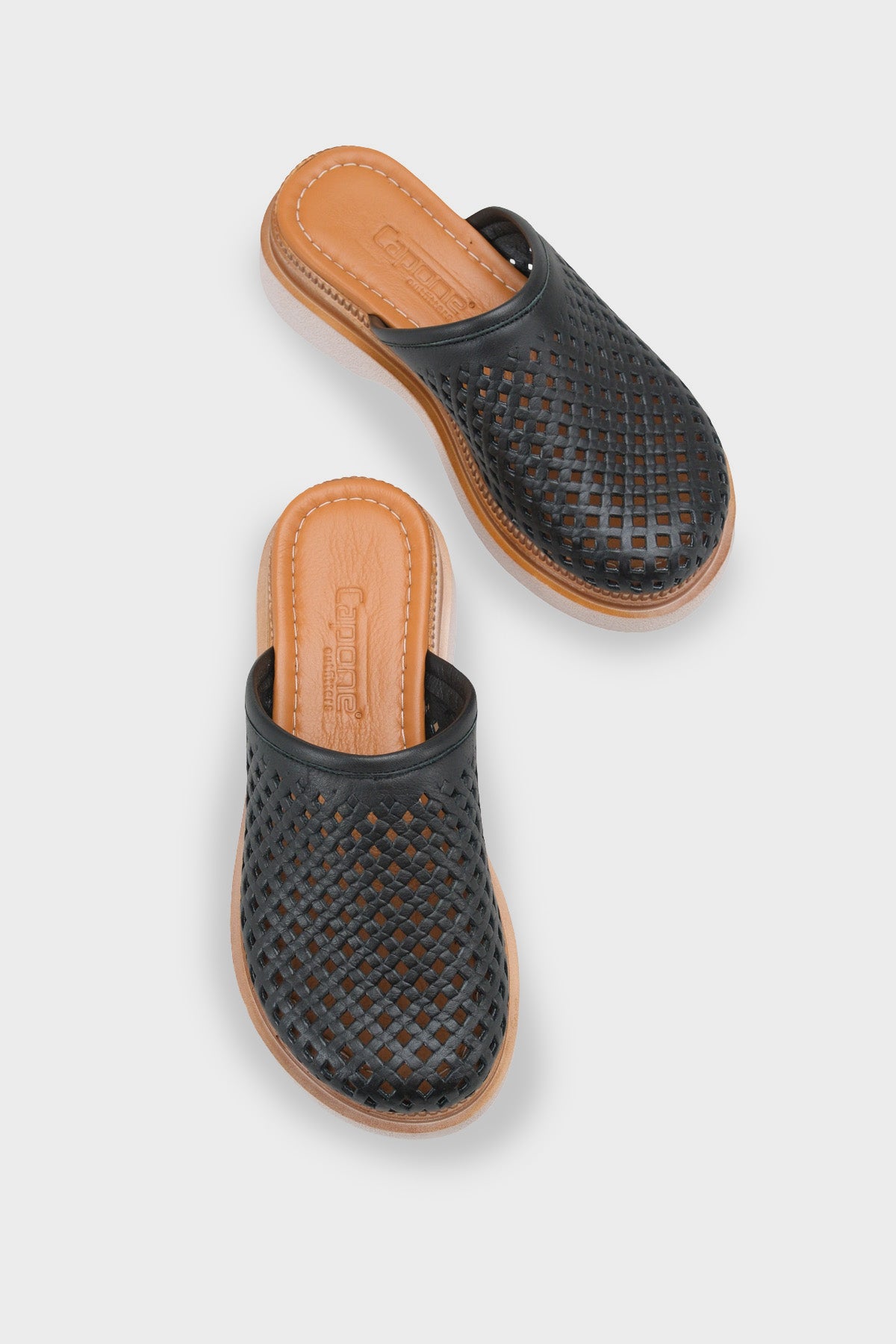 Madelle Hakiki Deri Dolgu Topuk Zımbalı Kadın Sabo