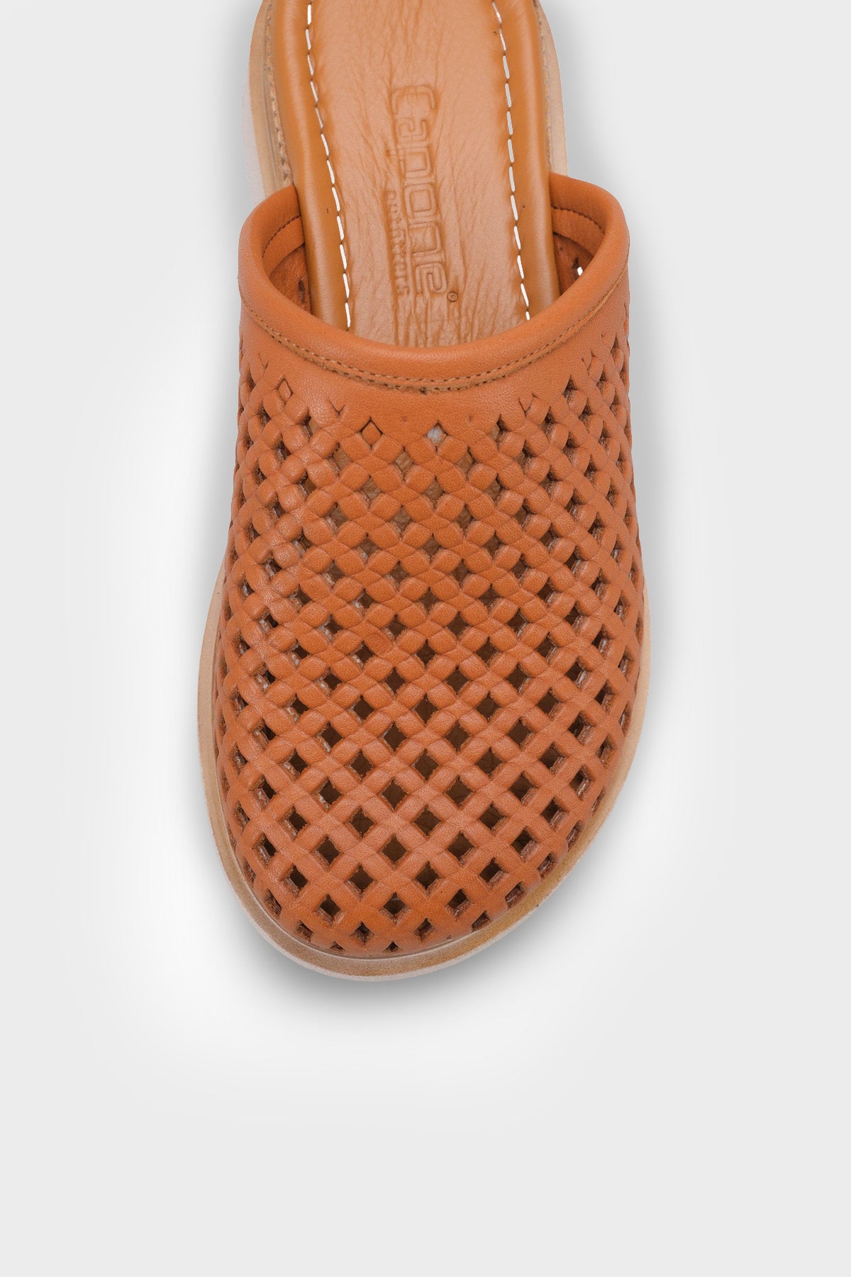 Madelle Hakiki Deri Dolgu Topuk Zımbalı Kadın Sabo