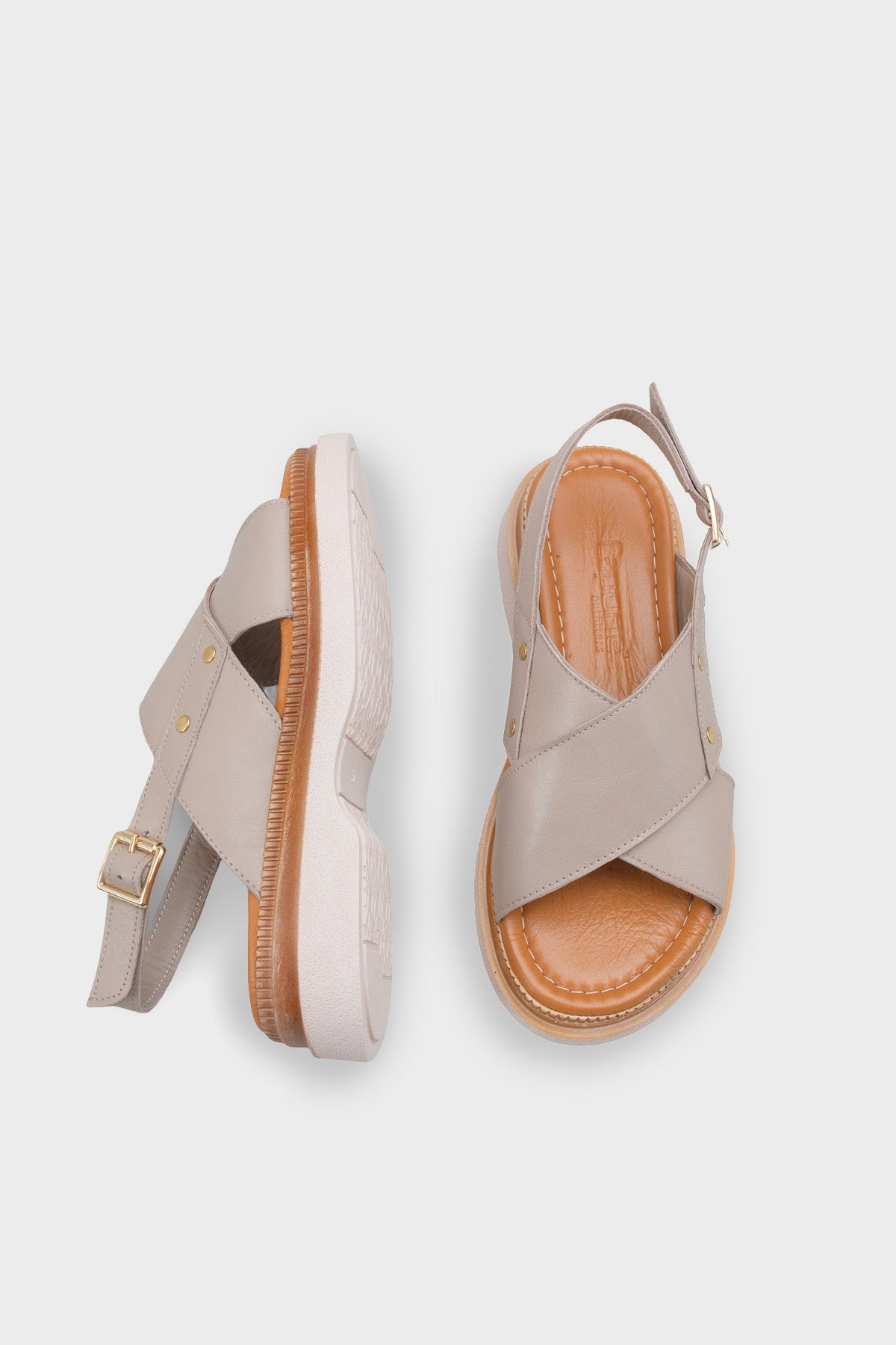 Katy Hakiki Deri Soft Konfor Dolgu Topuk Kadın Sandalet