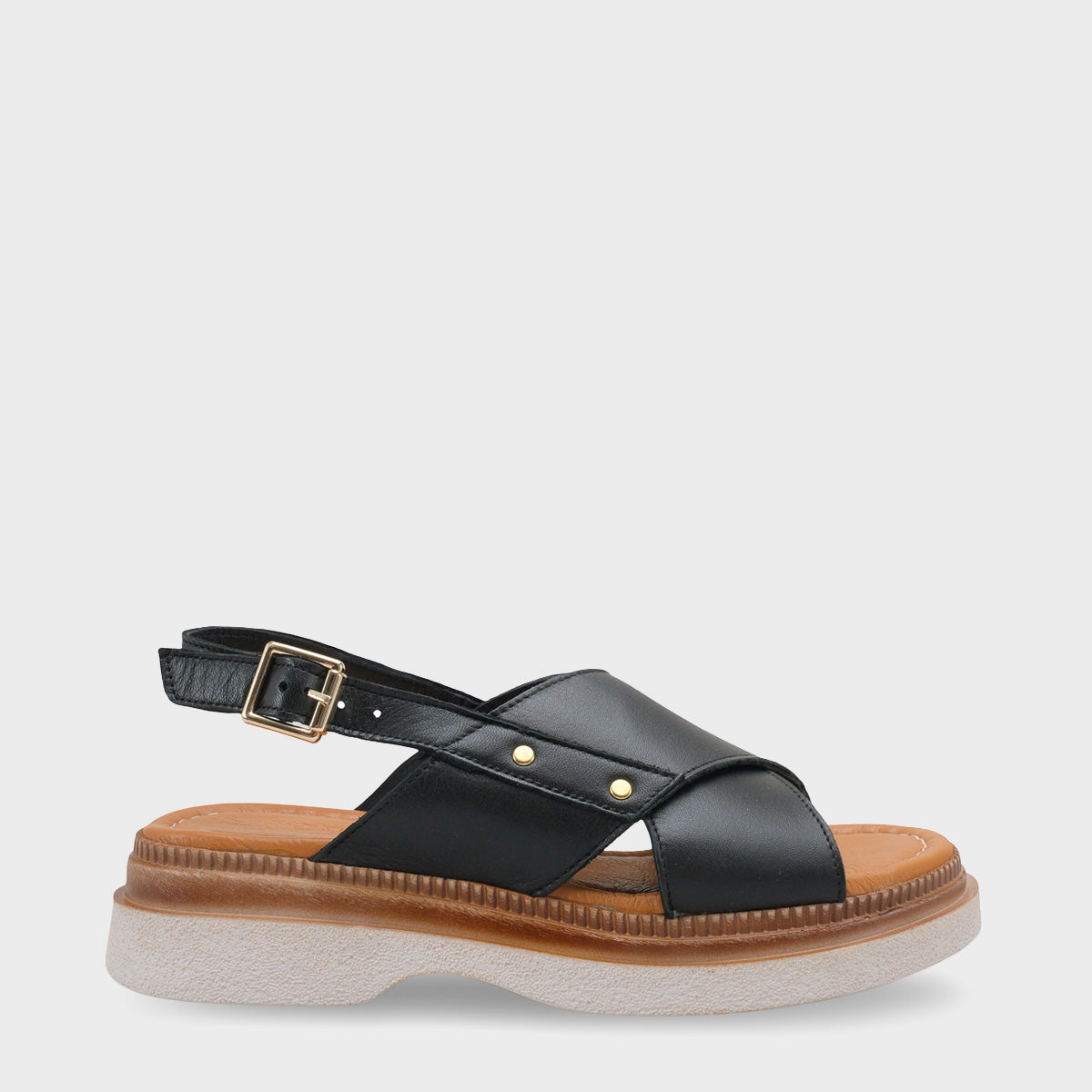 Katy Hakiki Deri Soft Konfor Dolgu Topuk Kadın Sandalet