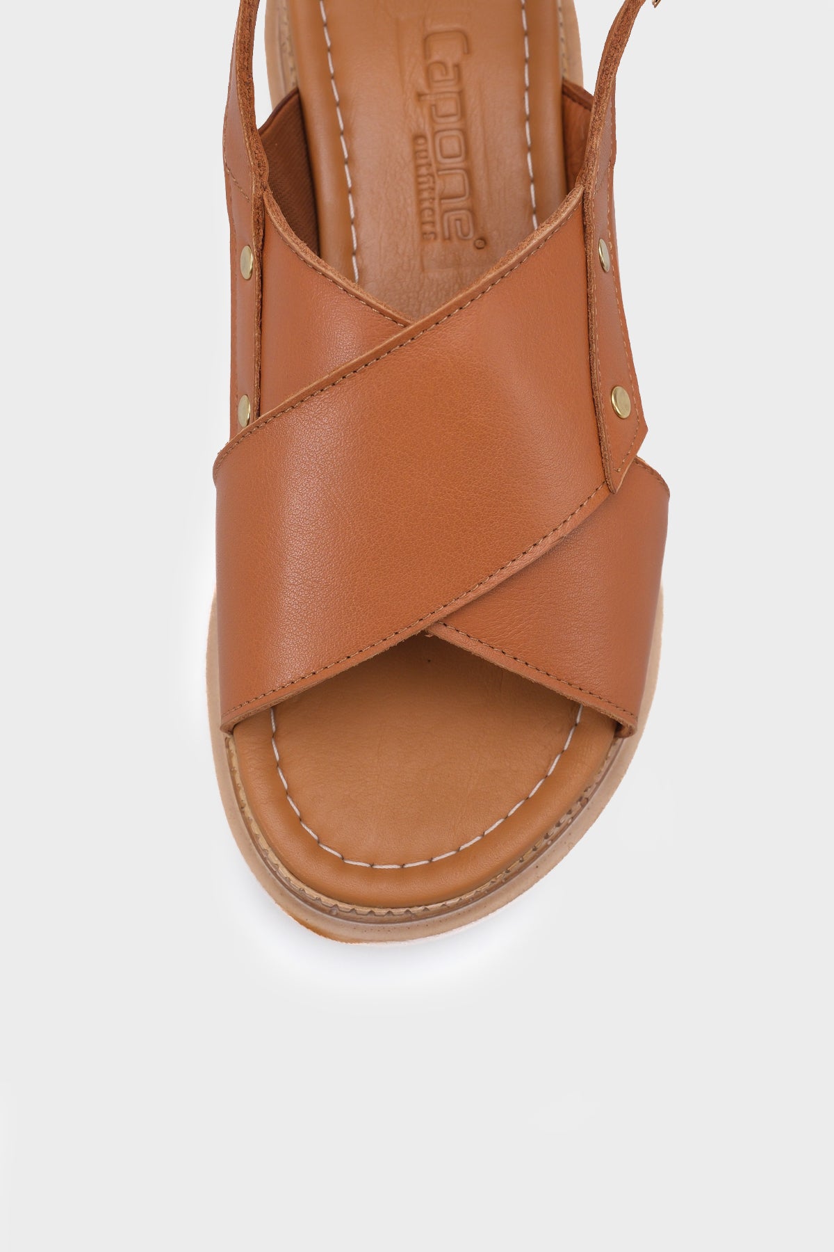 Katy Hakiki Deri Soft Konfor Dolgu Topuk Kadın Sandalet