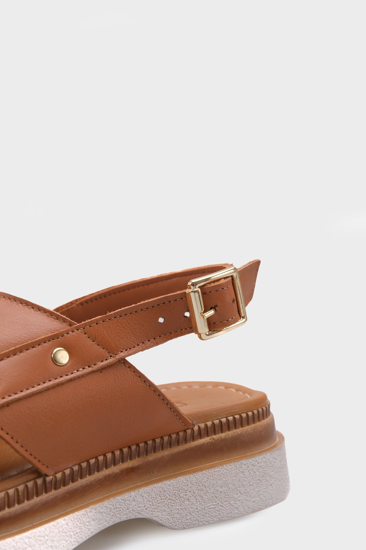 Katy Hakiki Deri Soft Konfor Dolgu Topuk Kadın Sandalet