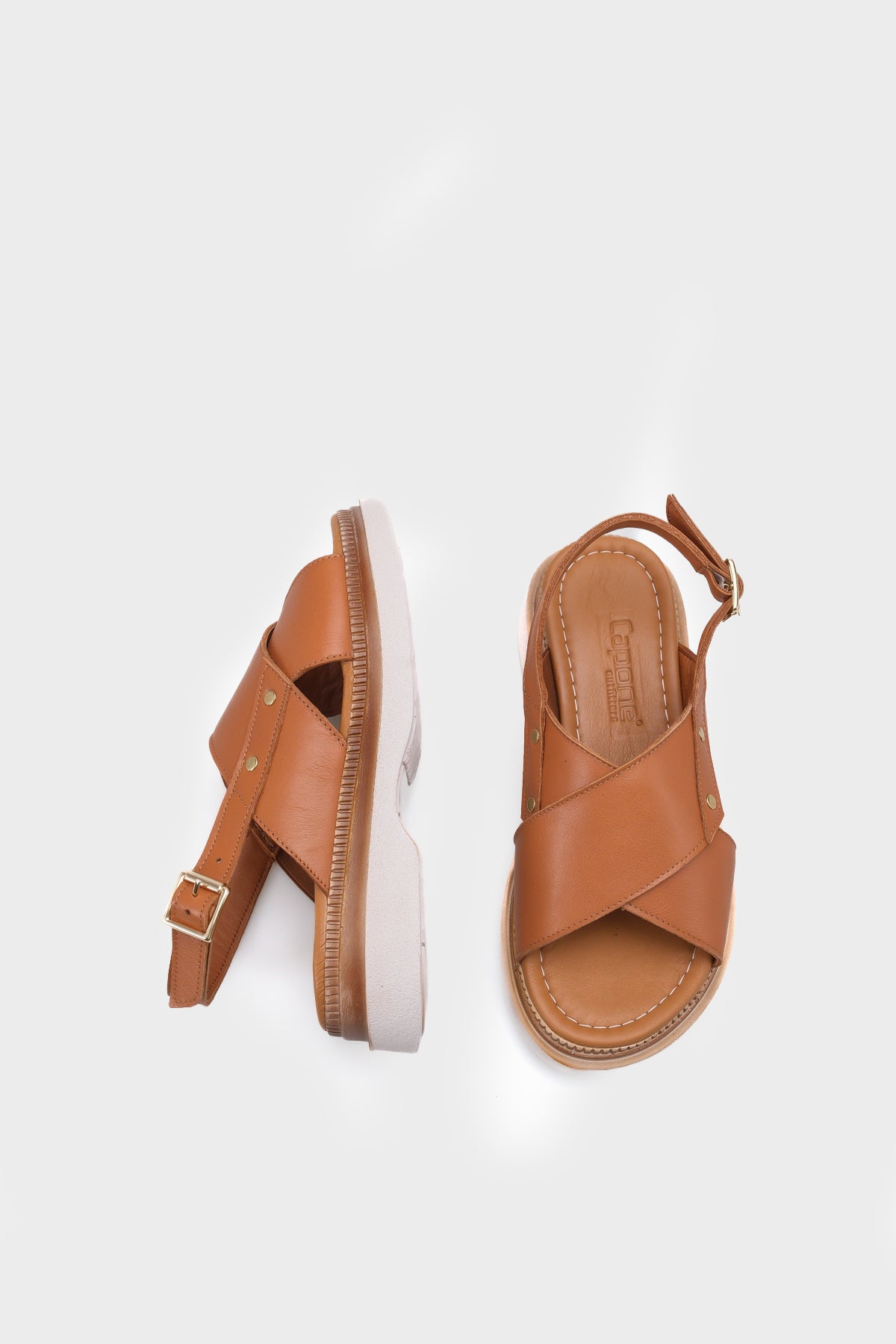 Katy Hakiki Deri Soft Konfor Dolgu Topuk Kadın Sandalet