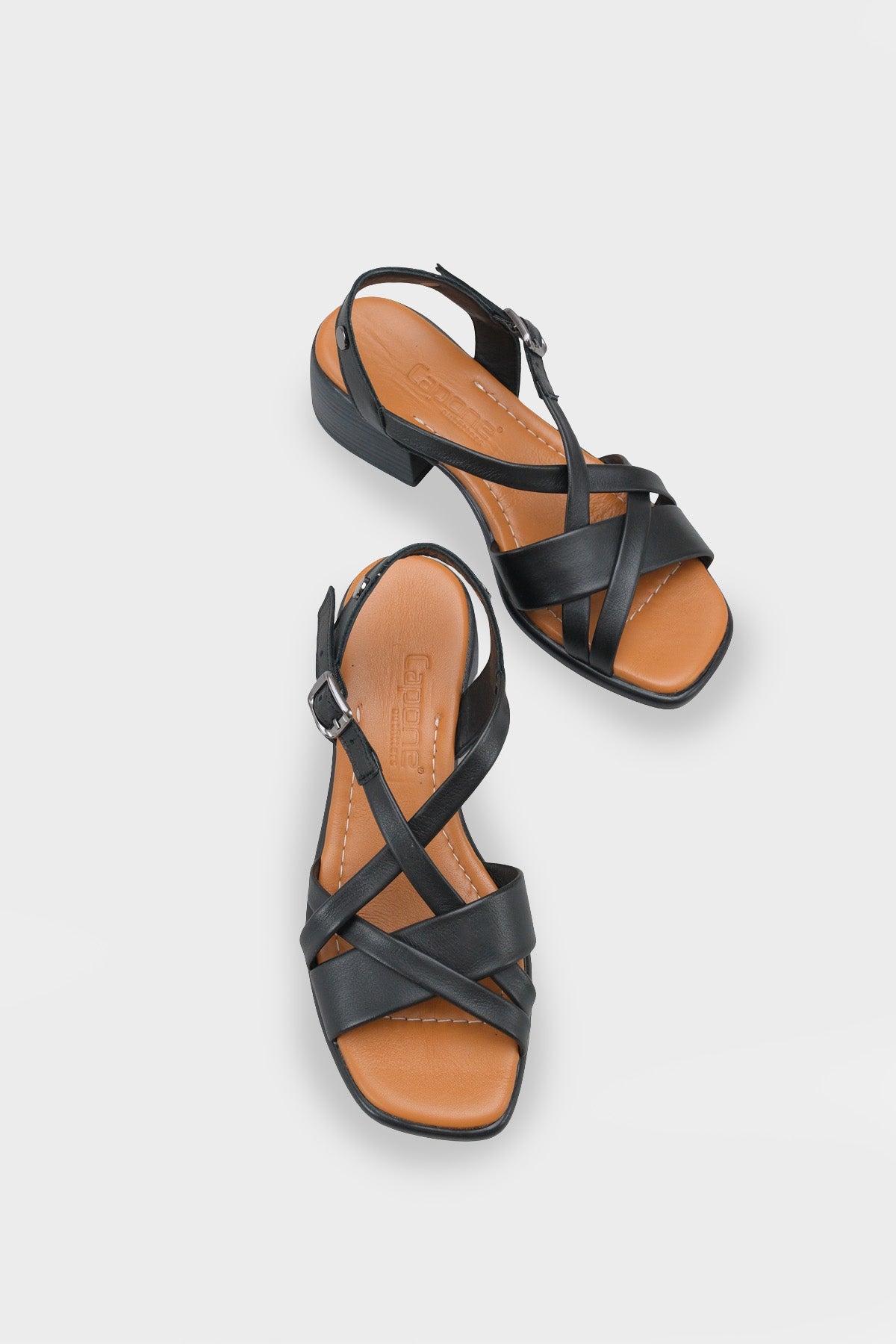 Noreen Hakiki Deri Orta Topuklu Kadın Sandalet