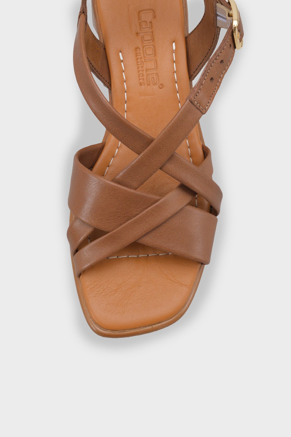 Noreen Hakiki Deri Orta Topuklu Kadın Sandalet