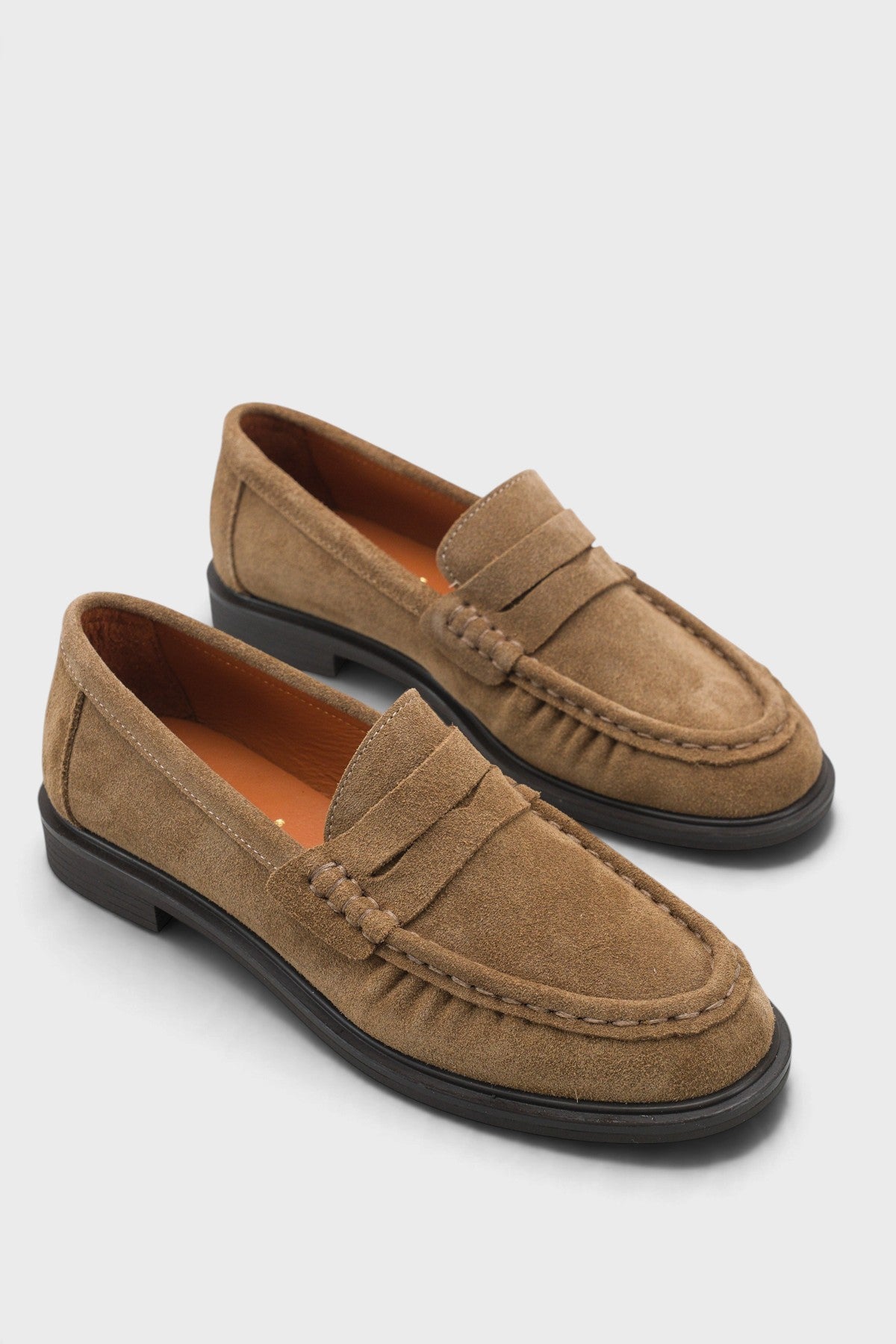 Dotti Hakiki Deri Süet Kadın Loafer Ayakkabı