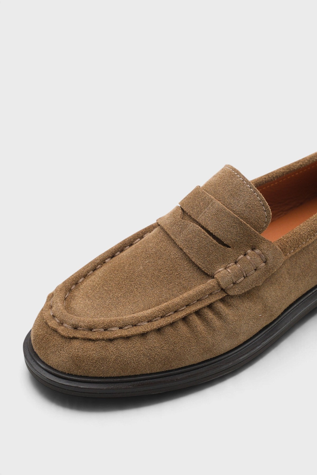 Dotti Hakiki Deri Süet Kadın Loafer Ayakkabı