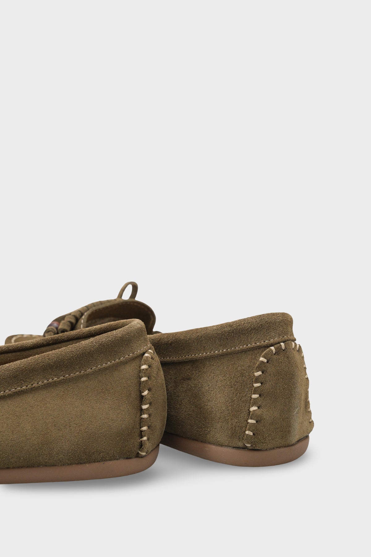 Almire Hakiki Deri Süet Boncuklu Püsküllü Konfor Kadın Loafer Ayakkabı