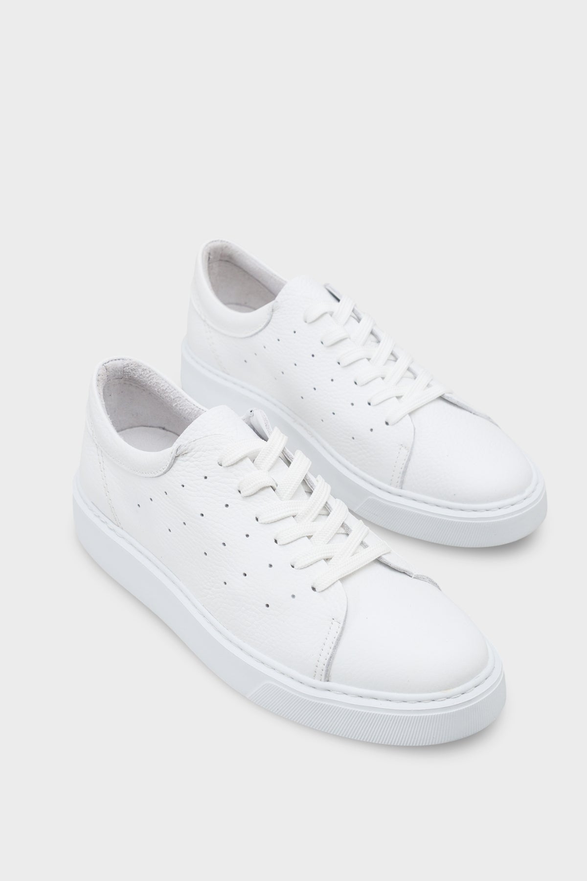 Chaim Hakiki Deri Erkek Günlük Şık Spor Ayakkabı Sneaker