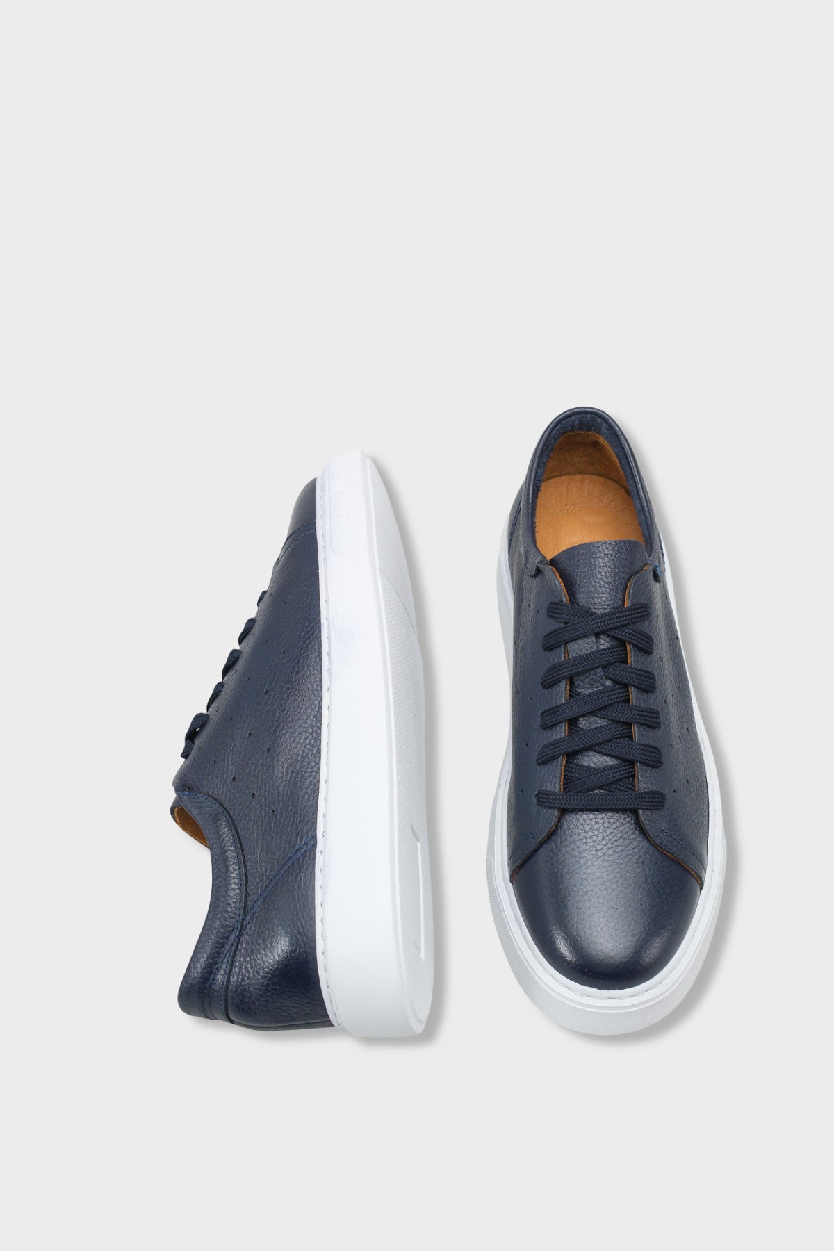 Chaim Hakiki Deri Erkek Günlük Şık Spor Ayakkabı Sneaker