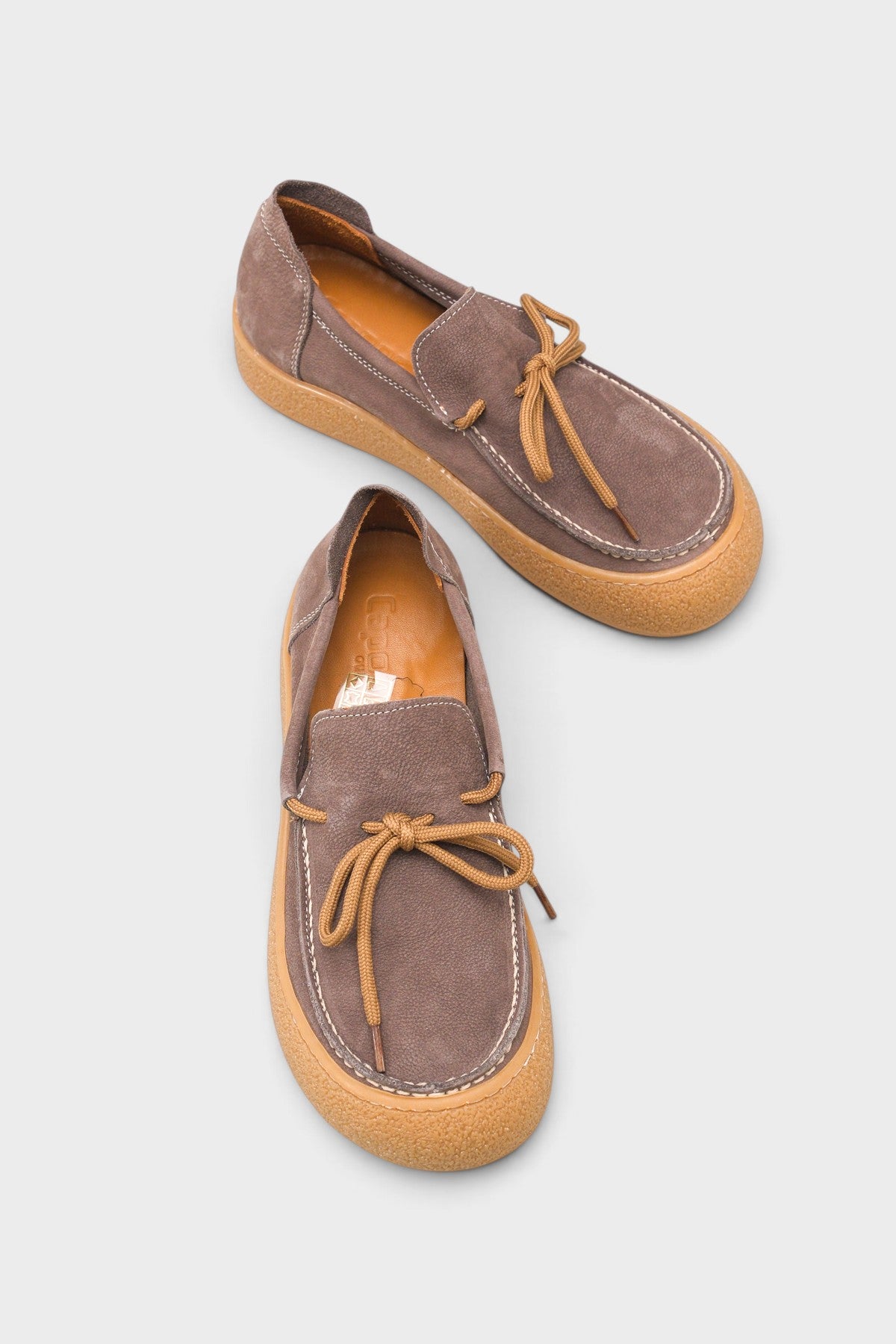 Gabi Hakiki Nubuk Deri Konfor Kadın Loafer Ayakkabı