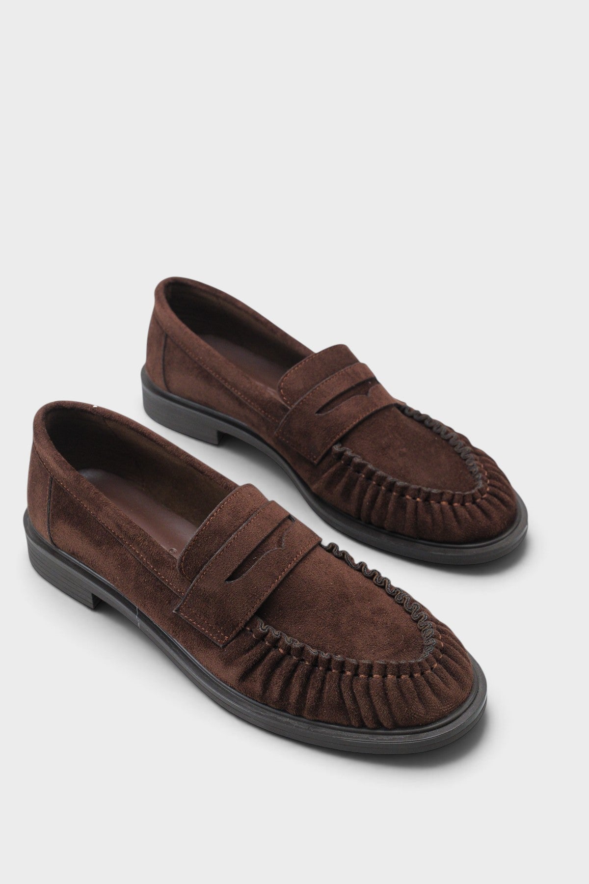 Meggan Büzgülü Kolej Loafer Kadın Ayakkabı