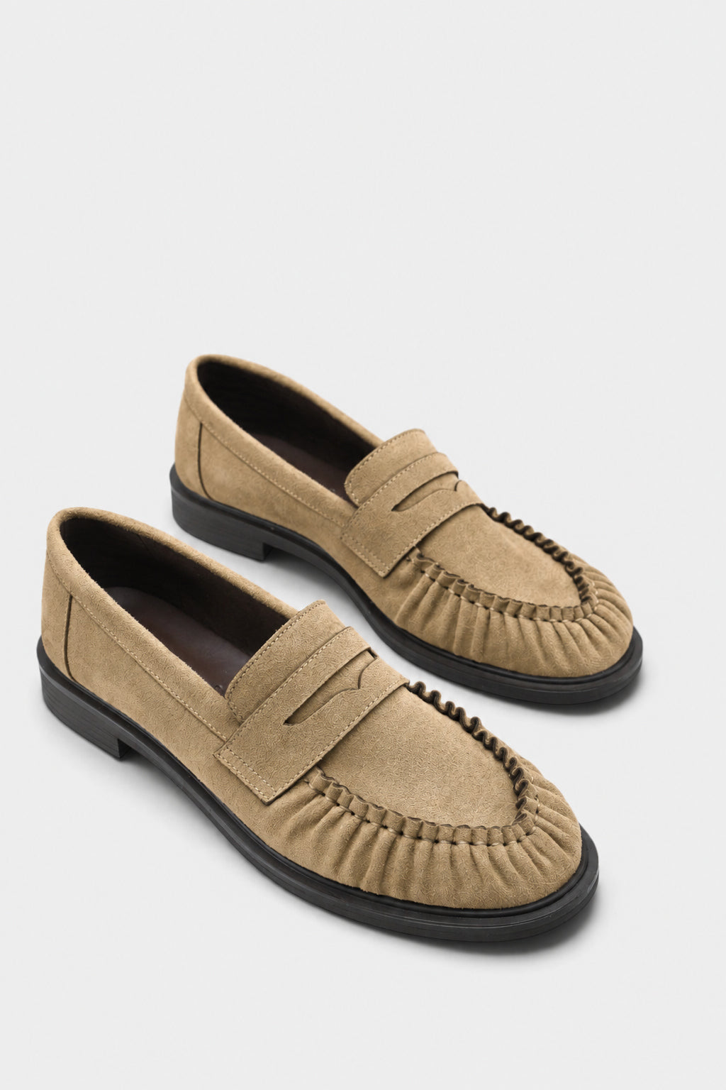Meggan Büzgülü Kolej Loafer Kadın Ayakkabı